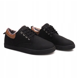 Tênis Quentes Com Pele E655-1 Preto 2