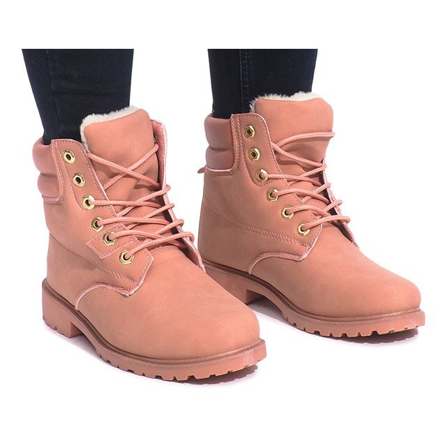 Botas quentes de madeira KS-17 rosa 1