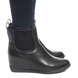 Botas Quentes em Cunha H9203 Pretas preto 1