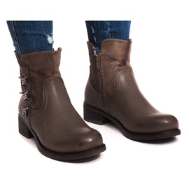 Botas quentes 4417 Khaki multicolorido verde 1