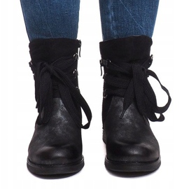Botas gastas e quentes S113 pretas preto 1 Botas gastas e quentes S113 pretas preto 1