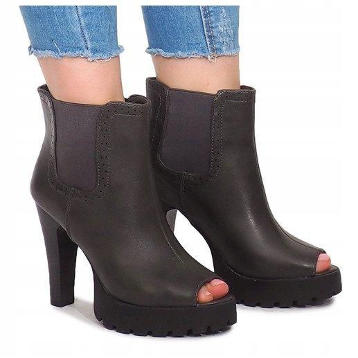 Abra as botas em um posto B2901-PB Gray cinza 1 Abra as botas em um posto B2901-PB Gray cinza 1