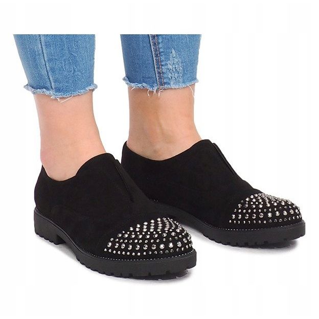 Sapatos elegantes com tachas 22-2 preto 2 Sapatos elegantes com tachas 22-2 preto 2