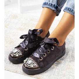 Tênis ricamente decorados 6192 cinza 2