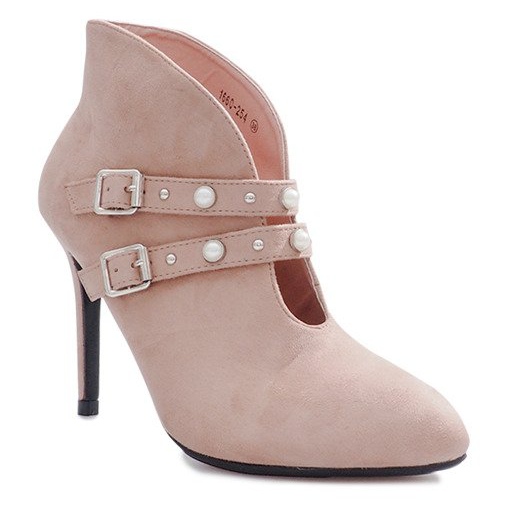 Botas rosa com salto alto Kaia 1 Botas rosa com salto alto Kaia 1
