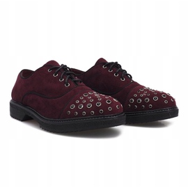 Maroon Brogues com tachas Raymonde vermelho 1