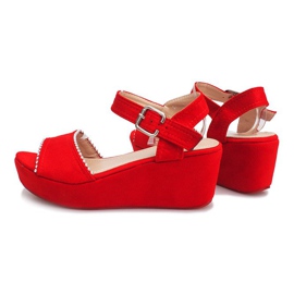 Sandálias Laguna Red Cunha vermelho 1