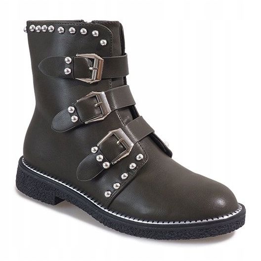 Botas verdes com tachas WD-713 multicolorido 1