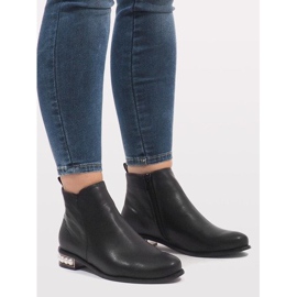 LEI-189 botas pretas com pérolas preto 1