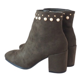 Botins verdes extravagantes no poste X9079 multicolorido 1 Botins verdes extravagantes no poste X9079 multicolorido 1