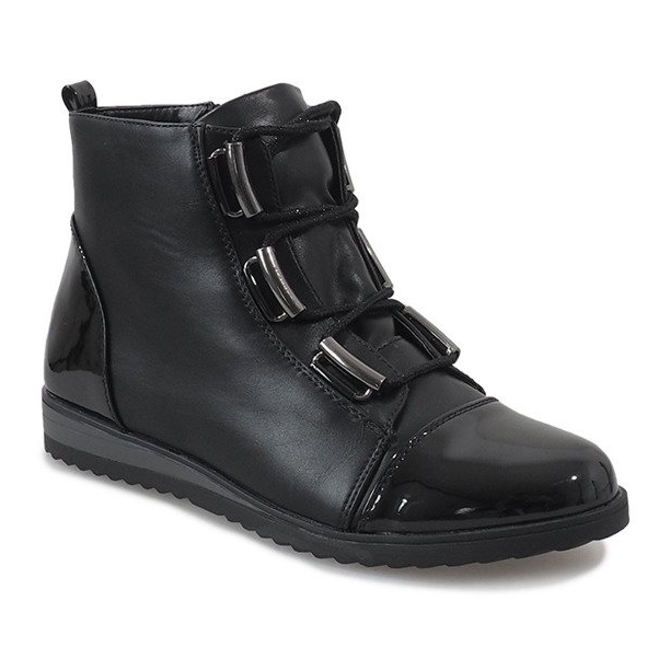 Botas pretas com cordões TL-20 preto 1