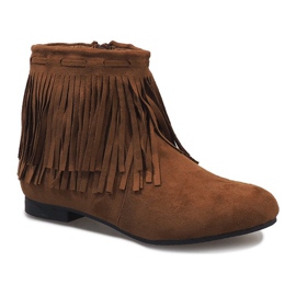 Botas de camelo com franjas boho LM-656 marrom 1