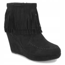 Botins de camurça preta boho LM-653 preto 1