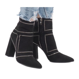 Botins de camurça com tachas 1932 preto 1