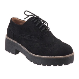 Sapatos pretos de jazz de salto alto LL185 1