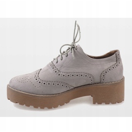 Sapatos de jazz cinza de salto alto LL185 2