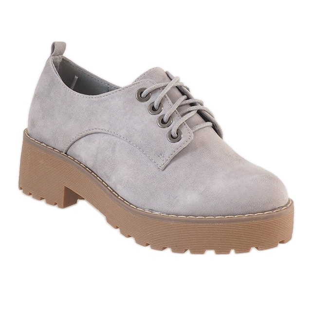 Sapatos de salto alto cinza LL183 1