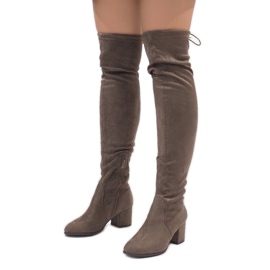 Botas de camurça no poste TE1704-3 multicolorido 1