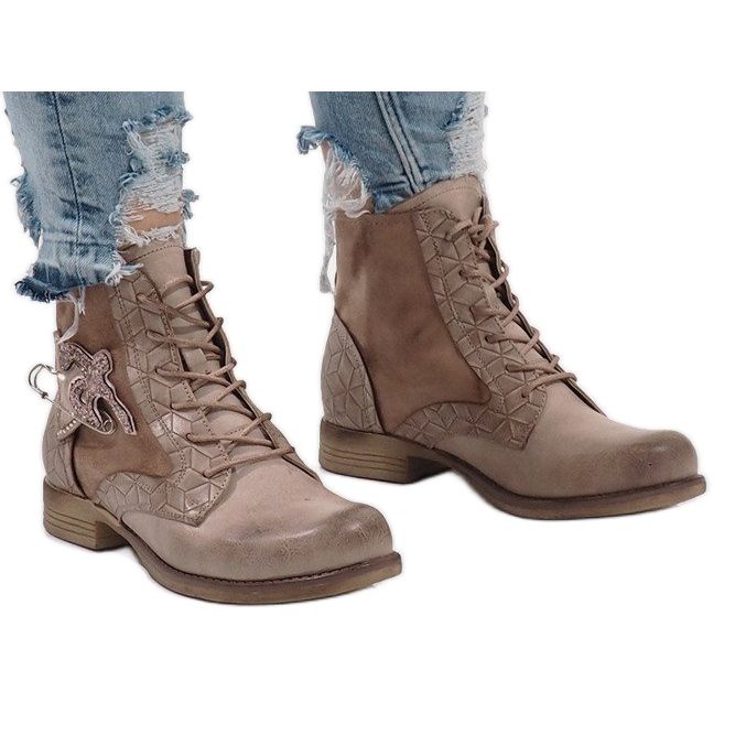 Botas rosa com pino F2322 multicolorido 2