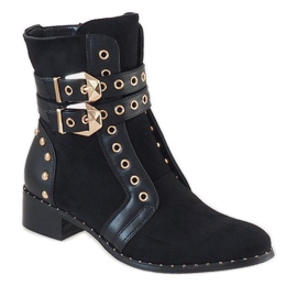 Botas de camurça preta 9243 preto 1