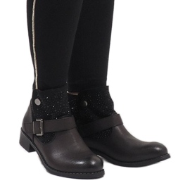 Marquiiz Botas pretas embelezadas BY95 preto 2