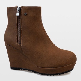 Botas de cunha com isolamento sólido Camel 3128-1 Camel marrom 1