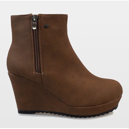 Botas de cunha com isolamento sólido Camel 3128-1 Camel castanho 2 Botas de cunha com isolamento sólido Camel 3128-1 Camel castanho 2