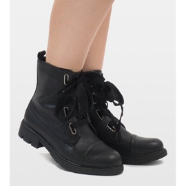 Kayla Shoes Botas pretas com cordões S161 preto 1 Kayla Shoes Botas pretas com cordões S161 preto 1