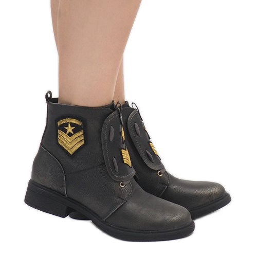 Mulanka Botas militares cinza H-4 1