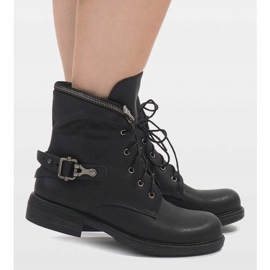 Botas pretas com atacadores CLS-32 preto 2