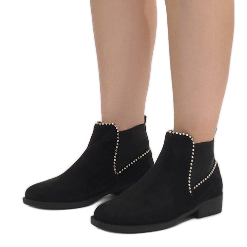 Botas pretas com elástico Q-29 preto 1