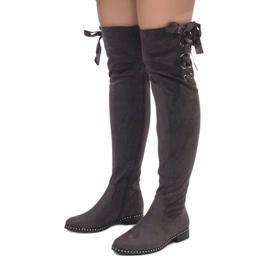 Botas isoladas de camurça cinza H308 1