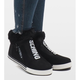 Botas pretas com isolamento de camurça NB220P preto 2