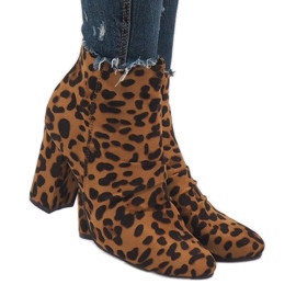 Botas leopardo no posto OM803 multicolorido 2