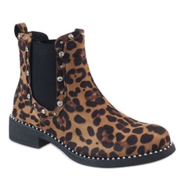 Botas isoladas Leopard com tachas HQ921 multicolorido 1