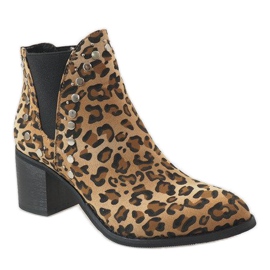 Erynn Botas leopardo no poste M290-1 multicolorido 1