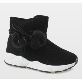 Botas pretas na sola esportiva GF-ZM93 preto 1