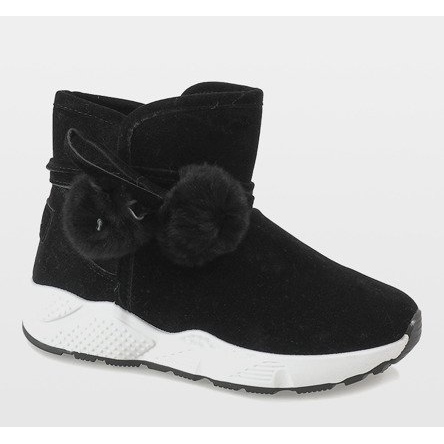 Botas pretas na sola esportiva GF-ZM93 preto 1