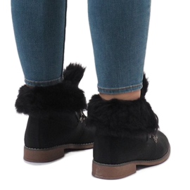 Botas de pele pretas com isolamento B9816-KB preto 1