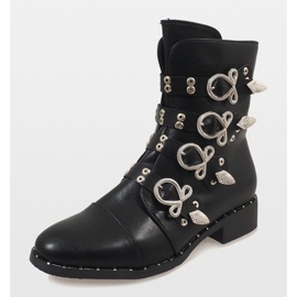 Botas pretas com fivelas 7163-PA preto 1