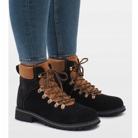 Botas femininas de camurça preta BK-29 preto 2