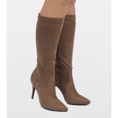 Botas taupe com salto 1101-2 castanho 2 Botas taupe com salto 1101-2 castanho 2