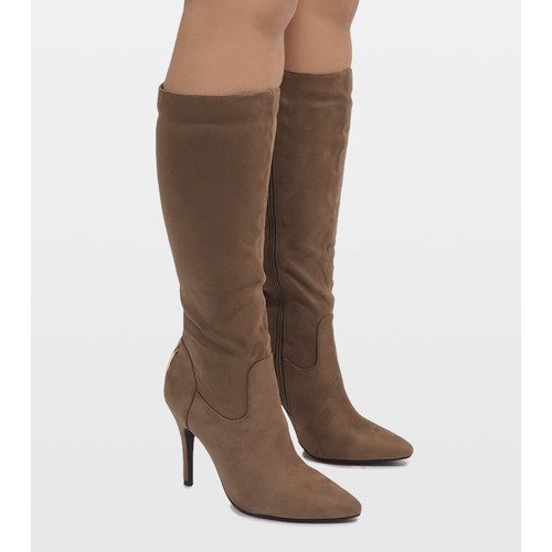 Botas taupe com salto 1101-2 marrom 1
