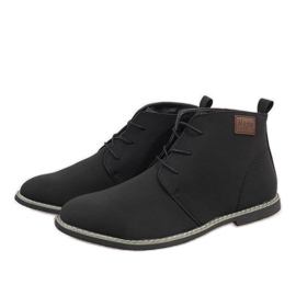 Sapatos baixos pretos com isolamento para homens 989-2 2