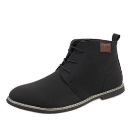 Sapatos baixos pretos com isolamento para homens 989-2 1