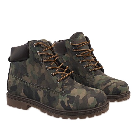 Botas camufladas masculinas 96 verde 1