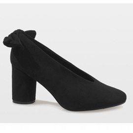 Sapatos de camurça preta no poste LL-93P Schwarz preto 2