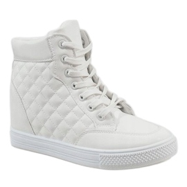 Tênis branco com cunhas acolchoadas DD478-2 1 Tênis branco com cunhas acolchoadas DD478-2 1