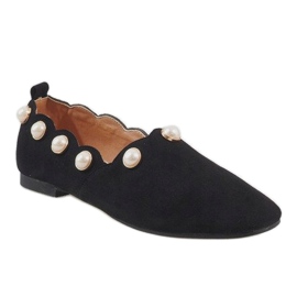Bailarinas pretas com pérolas 588C-12A preto 1