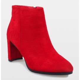 Botins de camurça vermelha no poste A6801 vermelho 1